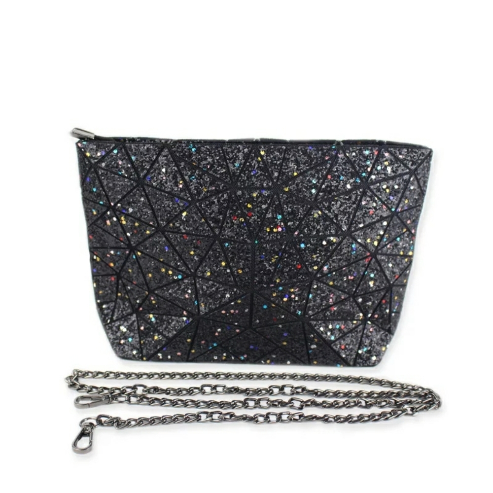 3xHP - Cosmic Black Glitter Crossbody Purse Bag